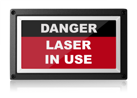 Danger Laser In Use Light - Rekall Dynamics Safety Sign-Red-Low Voltage (12-24v DC)-
