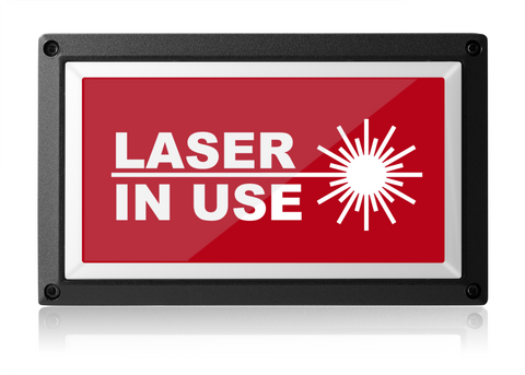 Laser In Use Sign - Rekall Dynamics Safety Sign-Red-Low Voltage (12-24v DC)-