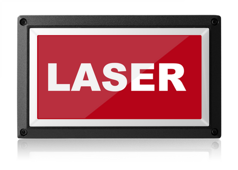 Laser Safety Light - Rekall Dynamics LED Sign-Red-Low Voltage (12-24v DC)-