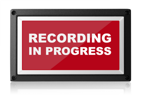 Recording In Progress Interview Room Light - Rekall Dynamics RD2020 LED Sign-