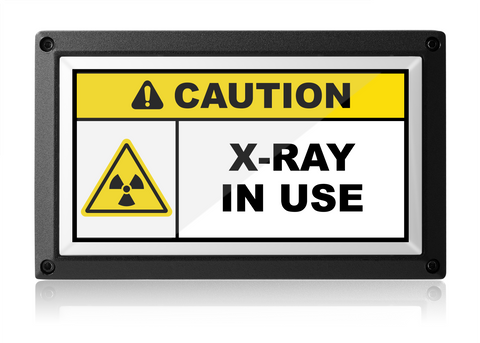 X-Ray In Use Illuminated Sign - ANSI Z535 Compliant-Red-Low Voltage (12-24v DC)-