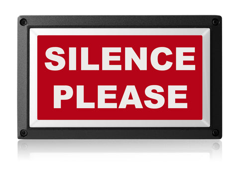 Silence Please Light - Rekall Dynamics LED Sign-Red-Low Voltage (12-24v DC)-