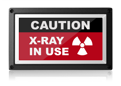 Caution X-Ray In Use Light - Red ISO - Rekall Dynamics LED Sign-Red-Low Voltage (12-24v DC)-