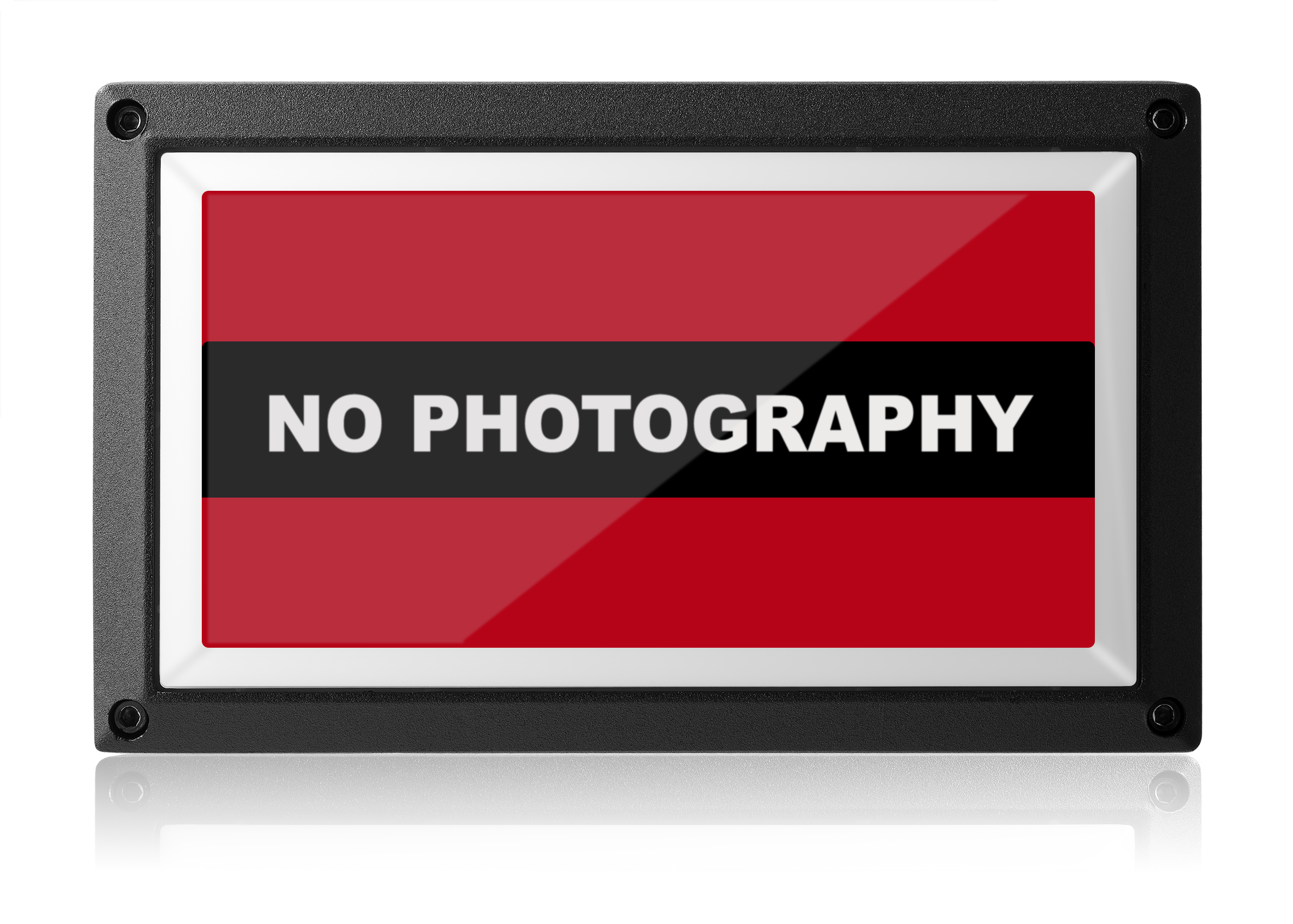 No Photography Light - Red ISO - Rekall Dynamics LED Sign-