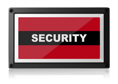 Security Light - Red ISO - Rekall Dynamics LED Sign-