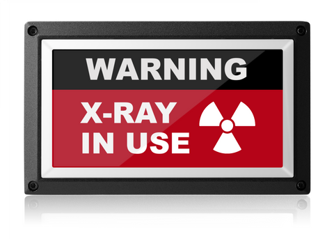 Warning X-Ray In Use Light - Red ISO - Rekall Dynamics LED Sign-Red-Low Voltage (12-24v DC)-