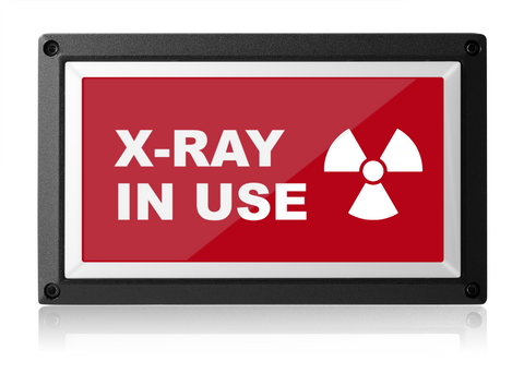 X-Ray In Use Light - Red ISO - Rekall Dynamics LED Warning Sign-Red-Low Voltage (12-24v DC)-