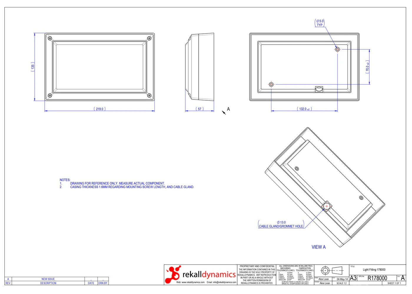 Caution X-Ray In Use Light - Red ISO - Rekall Dynamics LED Sign-Yellow-Low Voltage (12-24v DC)-