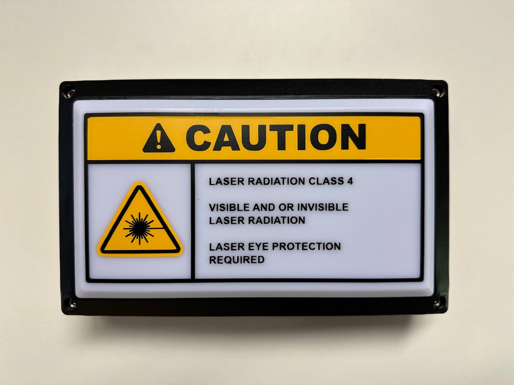 Caution Laser Radiation Class 4 Illuminated Sign