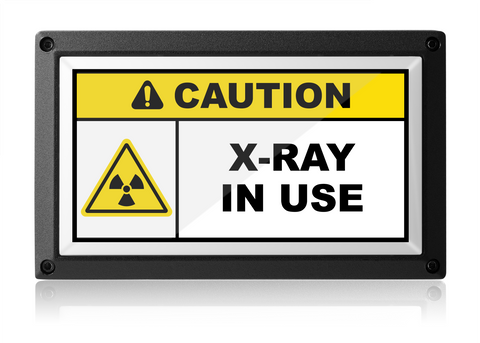 X-Ray In Use Illuminated Sign - ANSI Z535 Compliant-Red-Low Voltage (12 ...