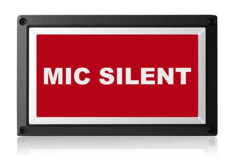 Mic Silent Light - Rekall Dynamics LED Sign-Red-Low Voltage (12-24v DC)-