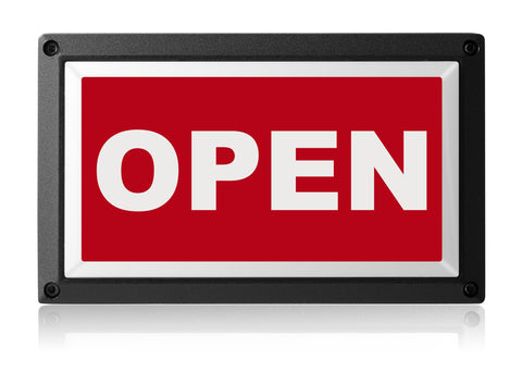 Open Light - Rekall Dynamics LED Sign-Red-Low Voltage (12-24v DC)-