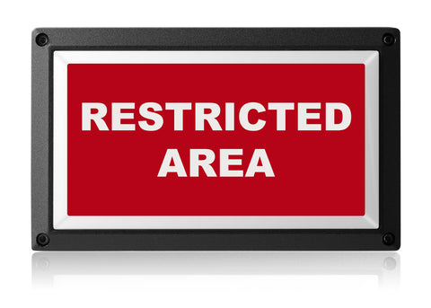 Restricted Area Light - Rekall Dynamics LED Sign-