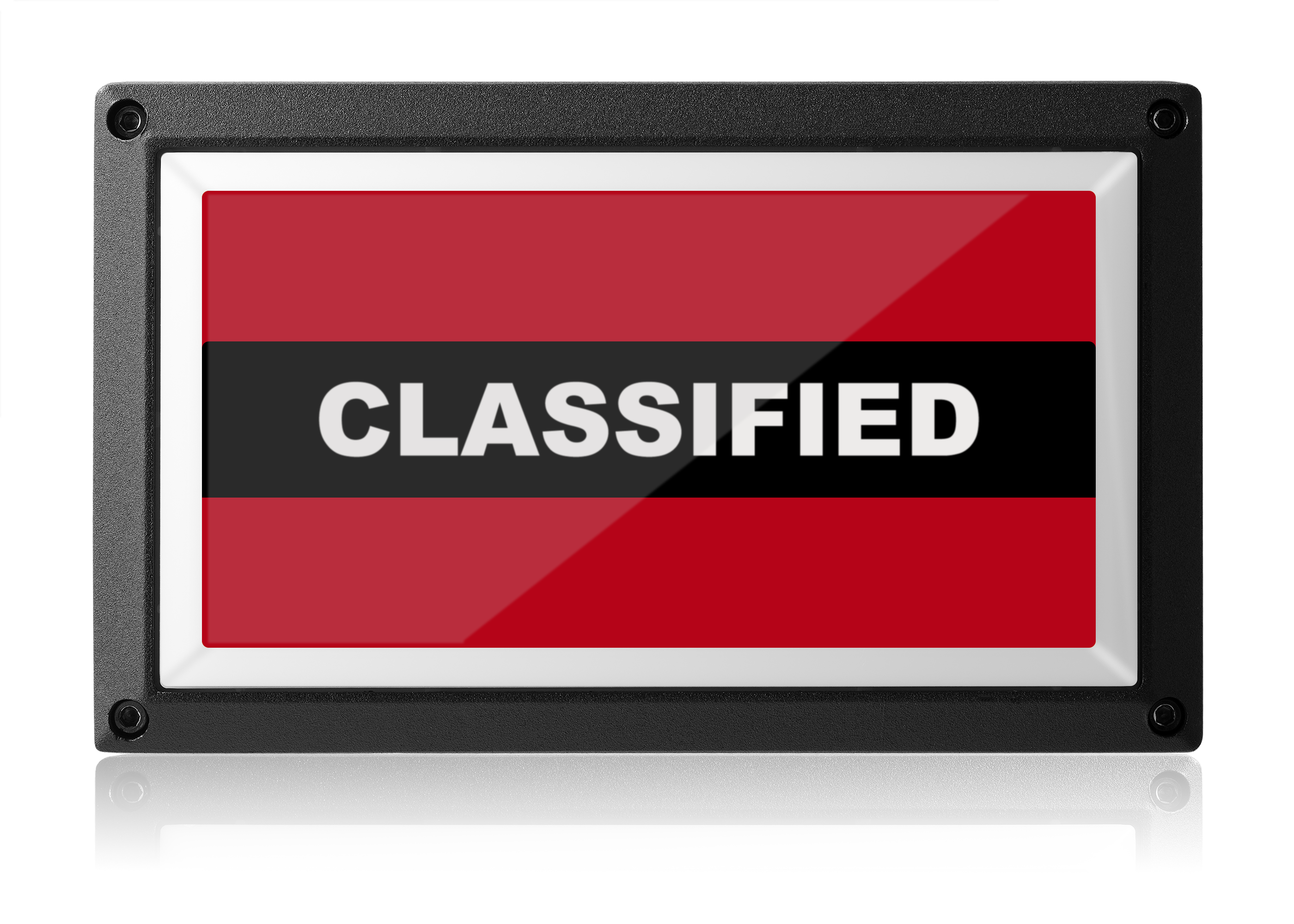 Classified Light - Red ISO - Rekall Dynamics LED Sign-