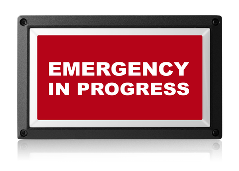 Emergency In Progress Light - Rekall Dynamics LED Sign-