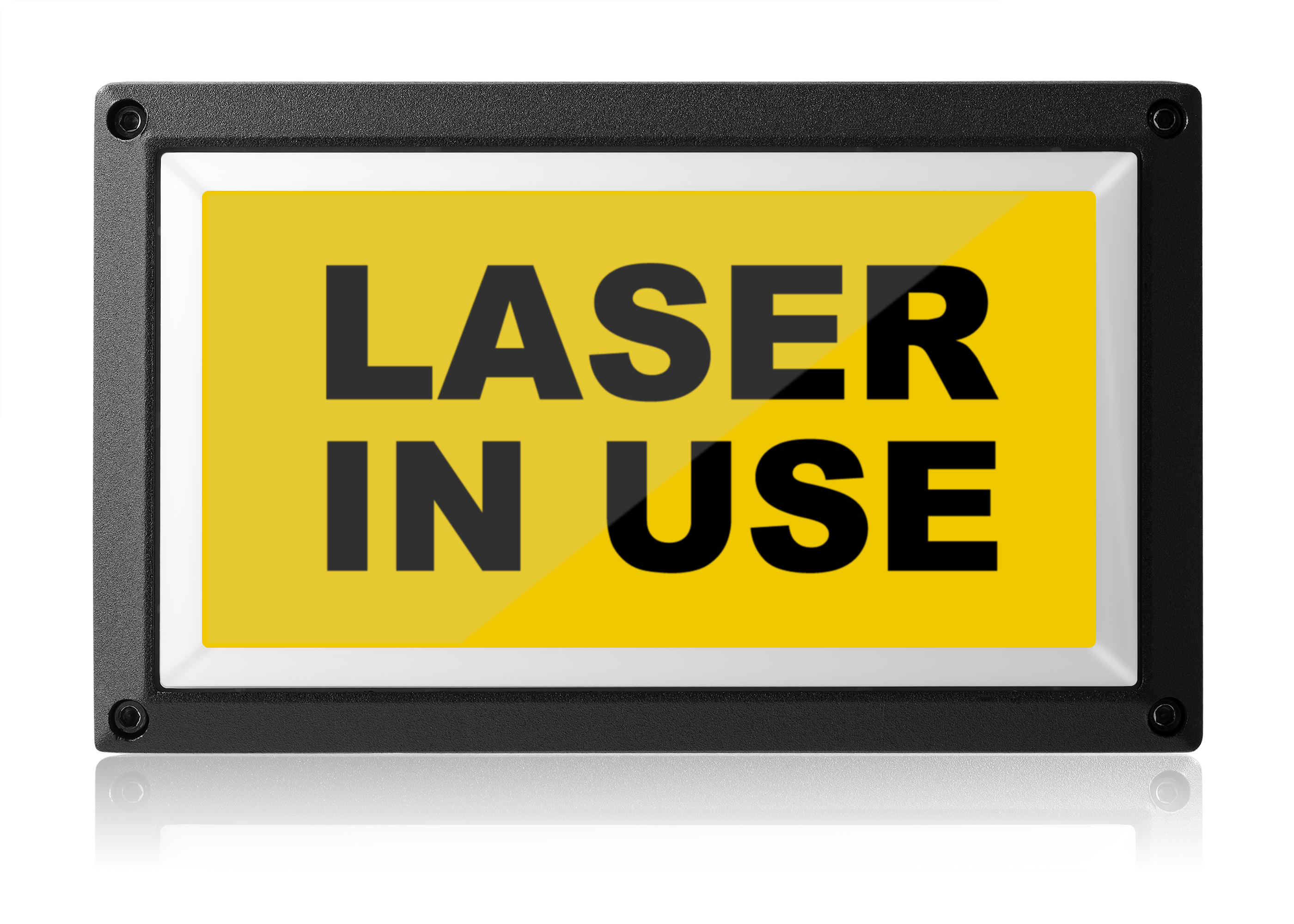 Laser In Use Light - Yellow - Rekall Dynamics LED Sign