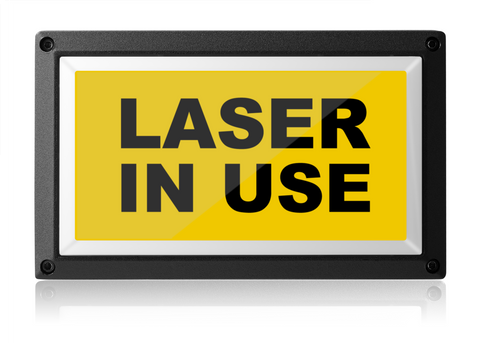 Laser In Use Light - Yellow - Rekall Dynamics LED Sign-Red-Low Voltage (12-24v DC)-