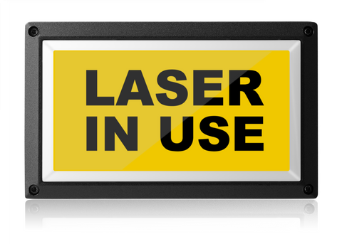 Laser In Use Light - Yellow - Rekall Dynamics LED Sign