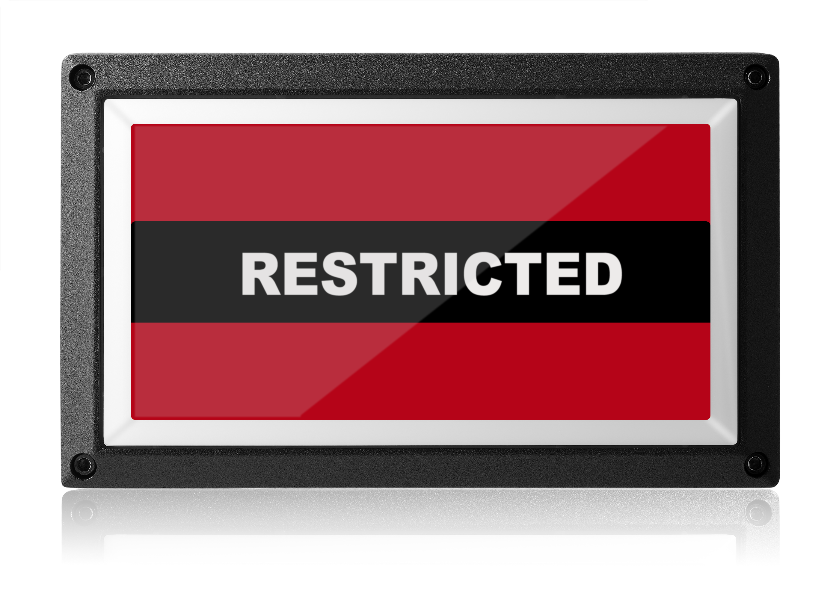 Restricted Light - Red ISO - Rekall Dynamics LED Sign